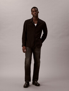 Buy 남성 90S 스트레이트핏 클라인 블랙 데님 in color Washed black