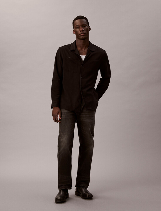 남성 90S 스트레이트핏 클라인 블랙 데님