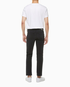 Buy 남성 바디핏 스트레치 블랙 데님 in color WASHED BLACK LOGO LACE