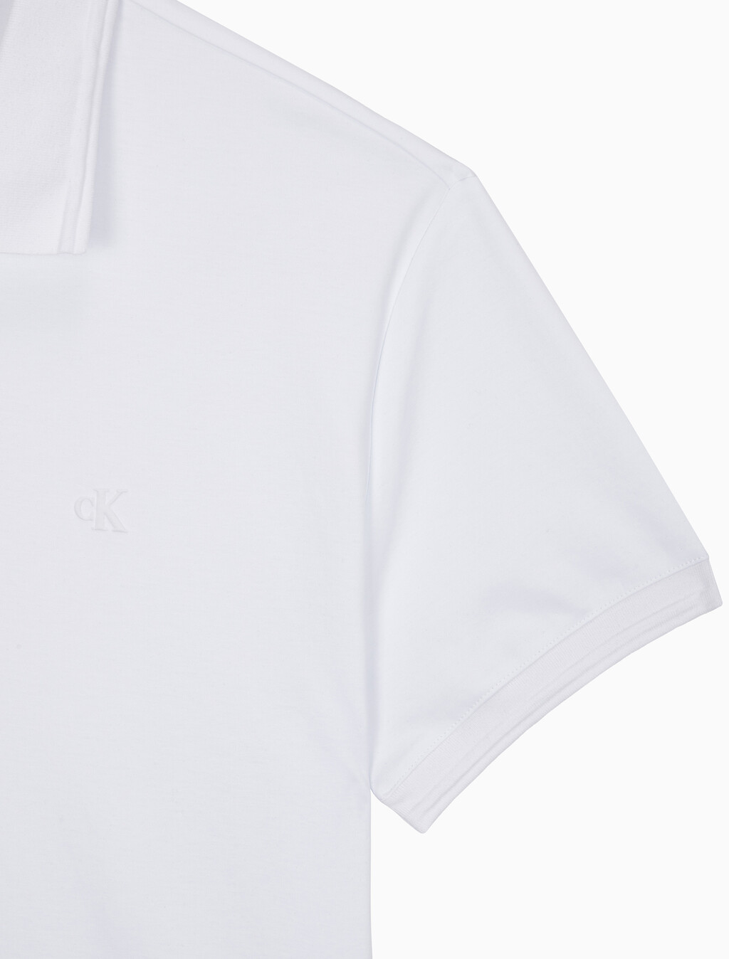 Buy 남성 레귤러핏 인터락 폴로 반팔 티셔츠 in color BRILLIANT WHITE