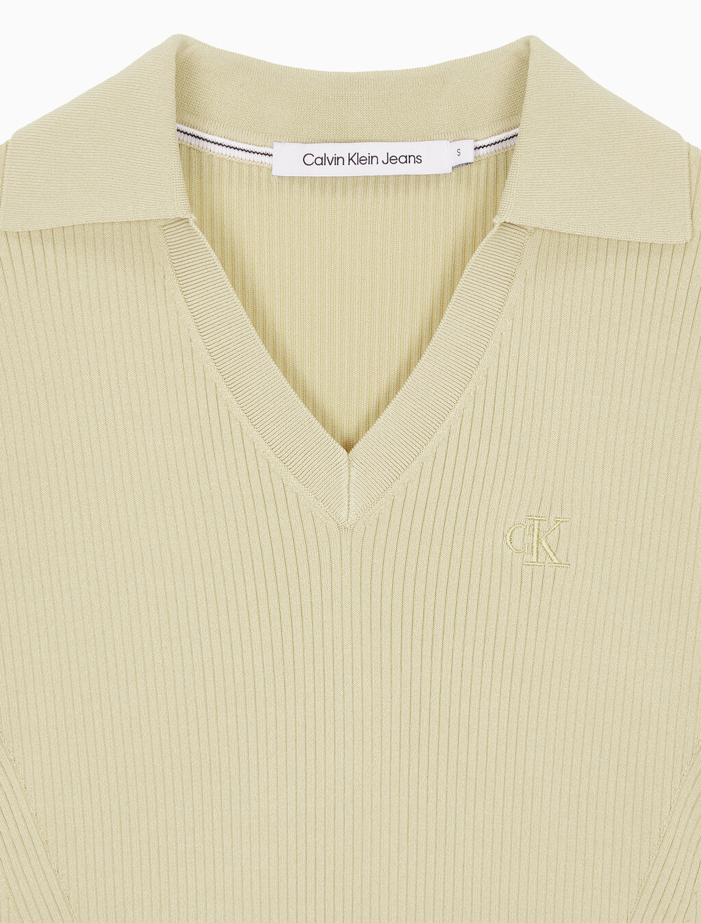 Buy 여성 센슈얼 립 베이비 폴로 스웨터 in color PALE KHAKI