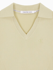 Buy 여성 센슈얼 립 베이비 폴로 스웨터 in color PALE KHAKI