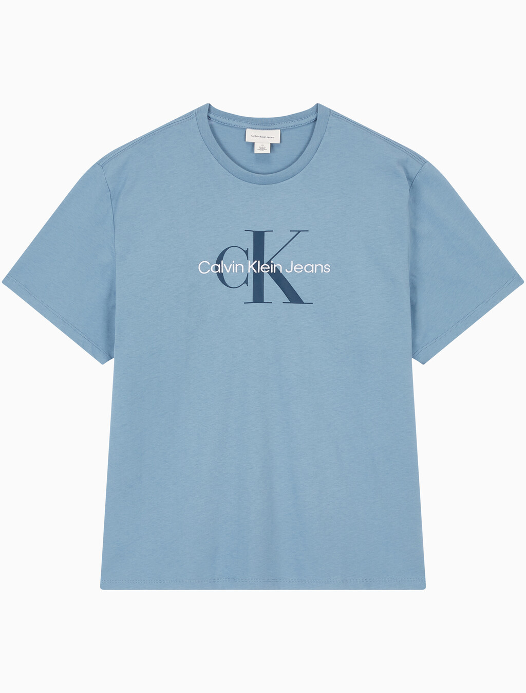 Buy 남성 레귤러핏 히어로 모노그램 로고 반팔 티셔츠 in color BLUE