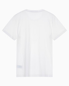 Buy 남성 레귤러핏 솔리드 CK 로고 반팔 티셔츠 in color BRIGHT WHITE