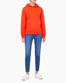 Buy 여성 릴렉스핏 스탠다드 로고 후디 in color BRONZED ORANGE