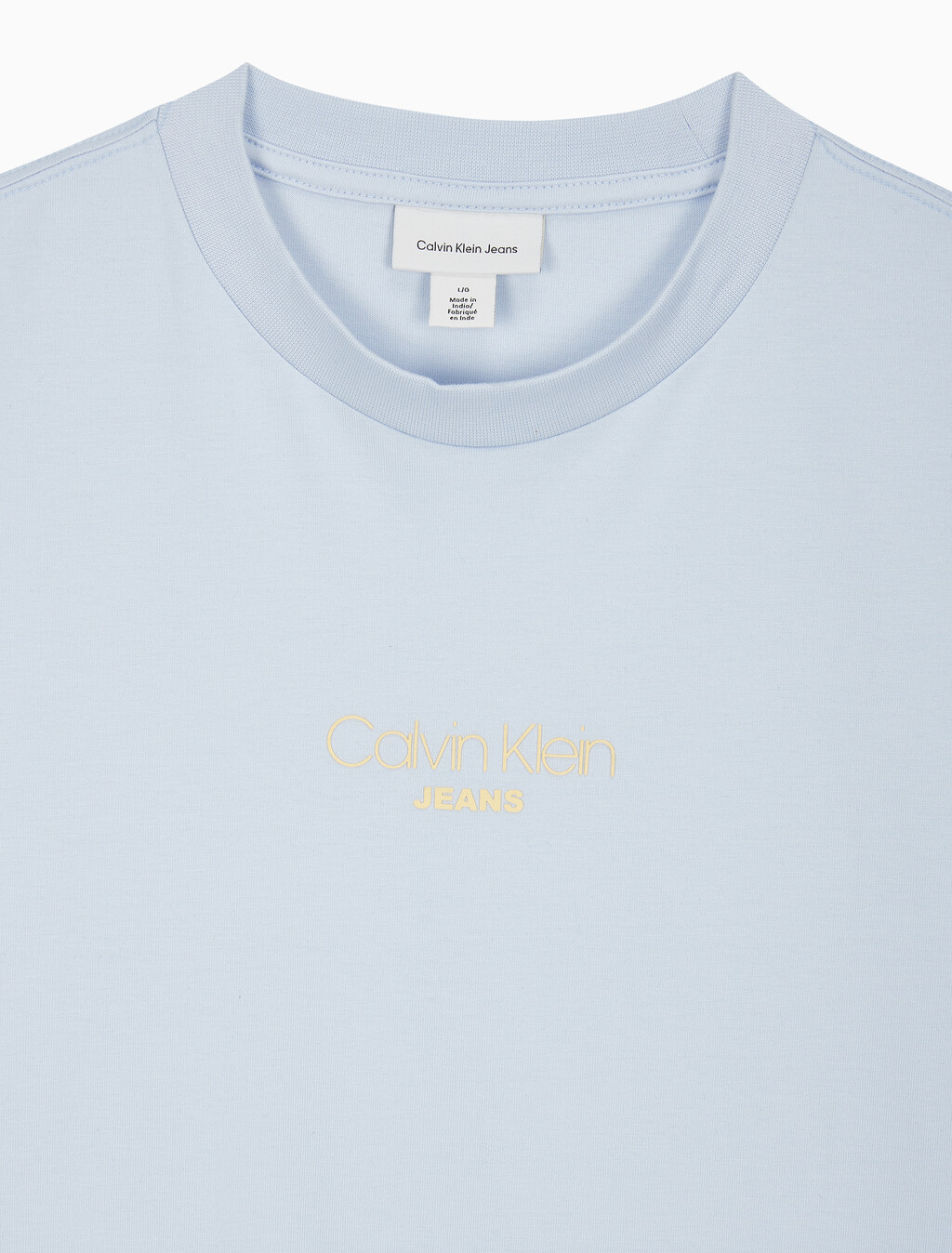 Buy 남성 릴렉스핏 CKJ 그래픽 반팔 티셔츠 in color LIGHT BLUE