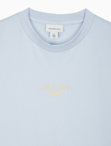 Buy 남성 릴렉스핏 CKJ 그래픽 반팔 티셔츠 in color LIGHT BLUE