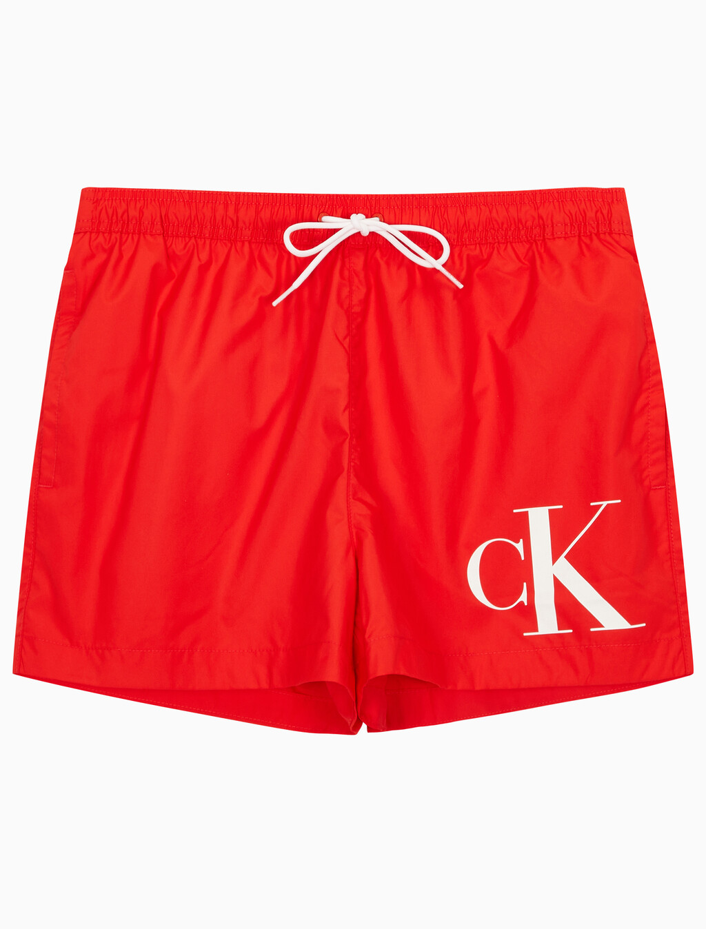 Buy 남성 CKJ 모노그램 스윔 쇼츠 in color RED