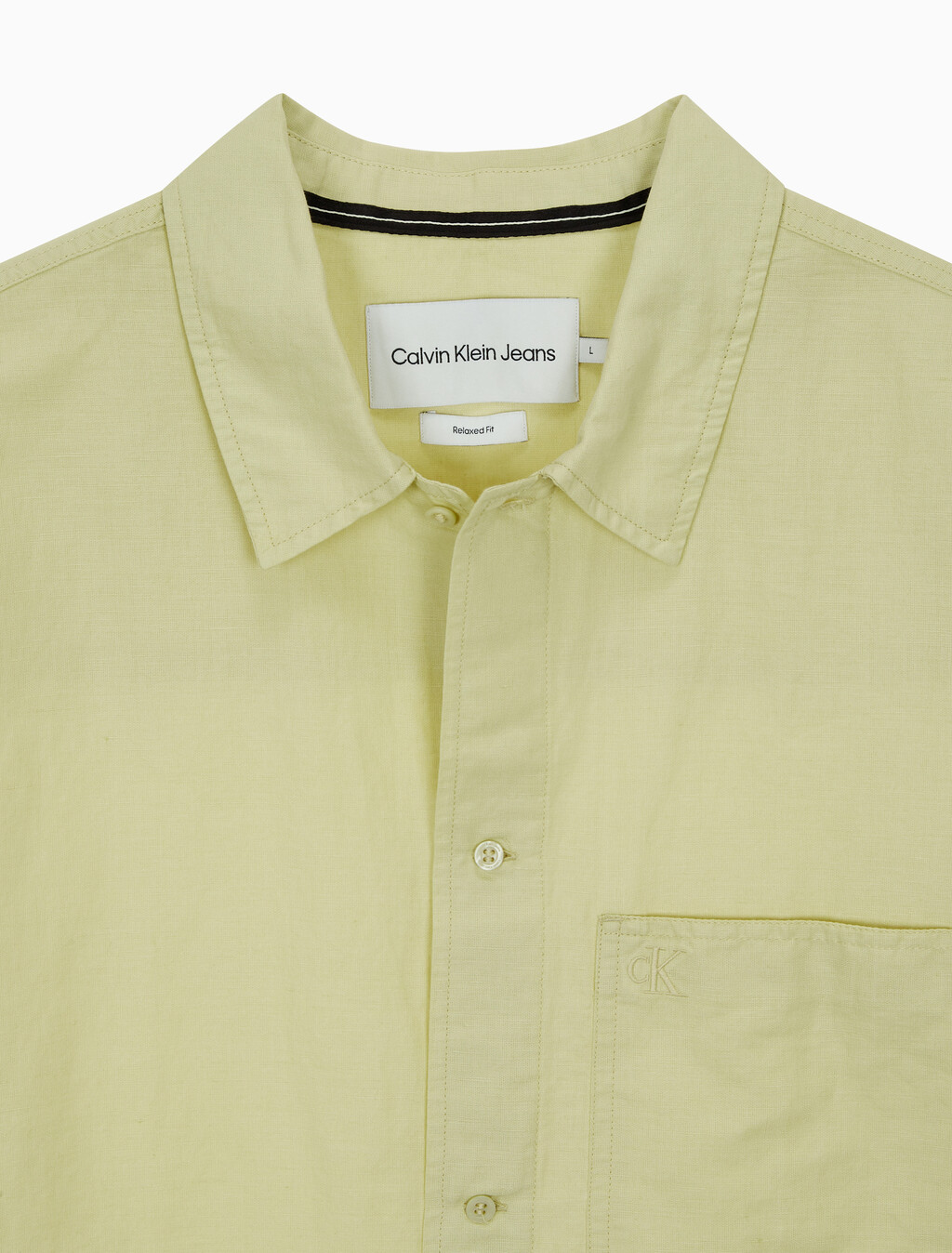 Buy 남성 소프트 린넨 반팔 셔츠 in color GREEN