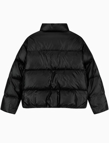 Buy 남녀공용 스탠드 카라 글로시 다운 푸퍼 자켓 in color CK BLACK