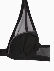 Buy 여성 미니멀리스트 메쉬 AF 푸쉬업 브라 in color BLACK