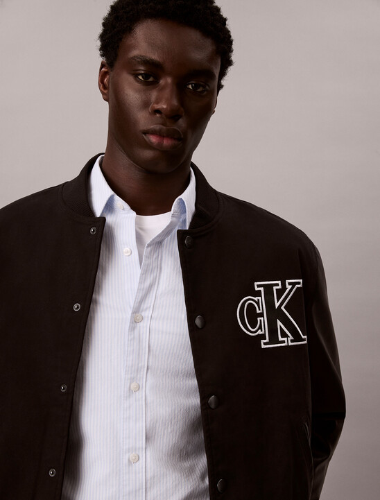 코튼 캔버스 바시티 자켓