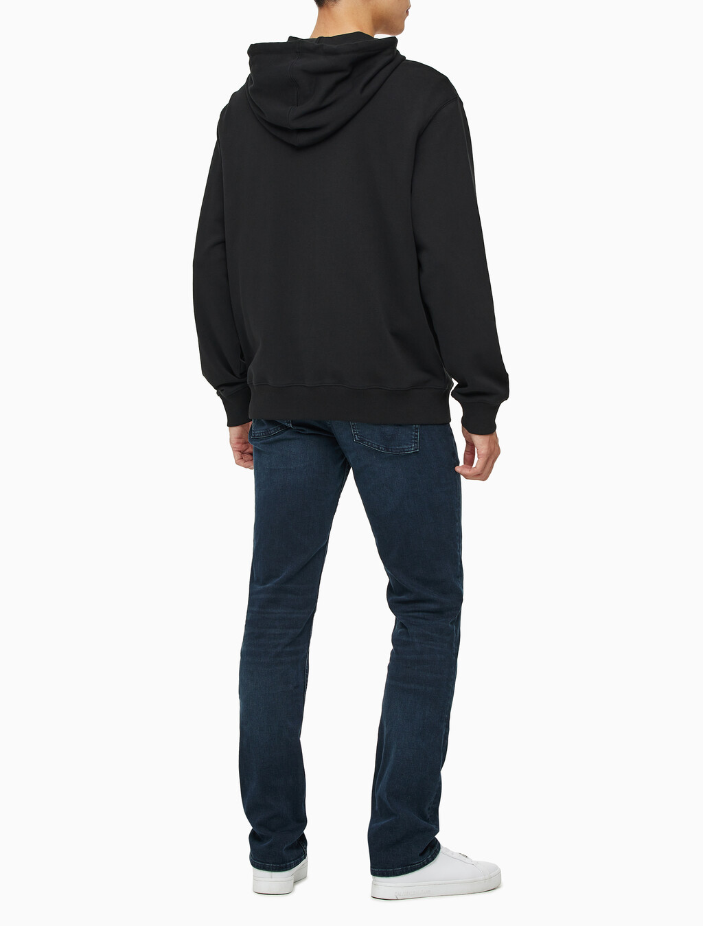 Buy 남성 릴렉스핏 CK 뱃지 로고 집업 후디 in color CK BLACK