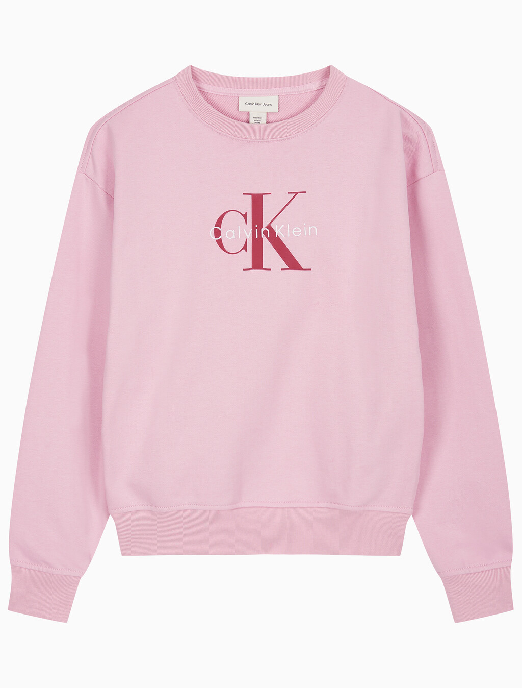 Buy 여성 모노로고 프렌치테리 릴렉스핏 스웻셔츠 in color Pink