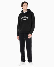 Buy 남성 블랙 90s 스트레이트핏 데님 in color WASHED BLACK LOGO LACE
