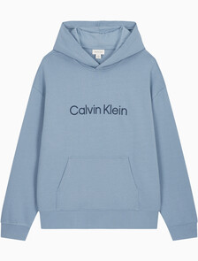 Buy 남성 릴렉스핏 스탠다드 로고 후드 티셔츠 in color BLUE