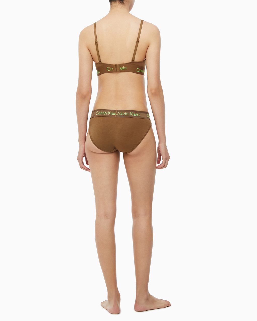 Buy 여성 스텐실 로고 AF 비키니 in color COFFEE LIQUER W. JASMINE
GREEN LOGO
