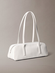 Buy 여성 엠보스드 로고 포일 글로시 발레토 백 in color White Alyssum