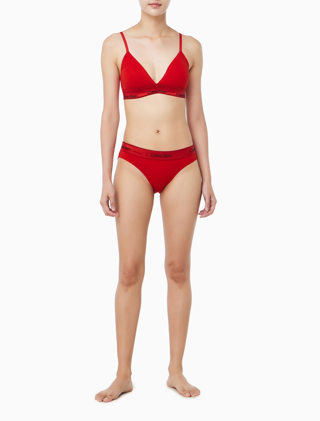 Buy 여성 모던 코튼 홀리데이 AF 비키니 in color red