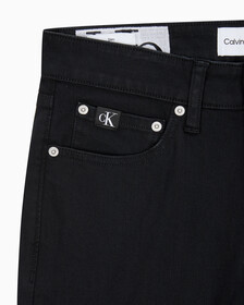 Buy 남성 슬림핏 린스 블랙 데님 in color WASHED BLACK LOGO LACE