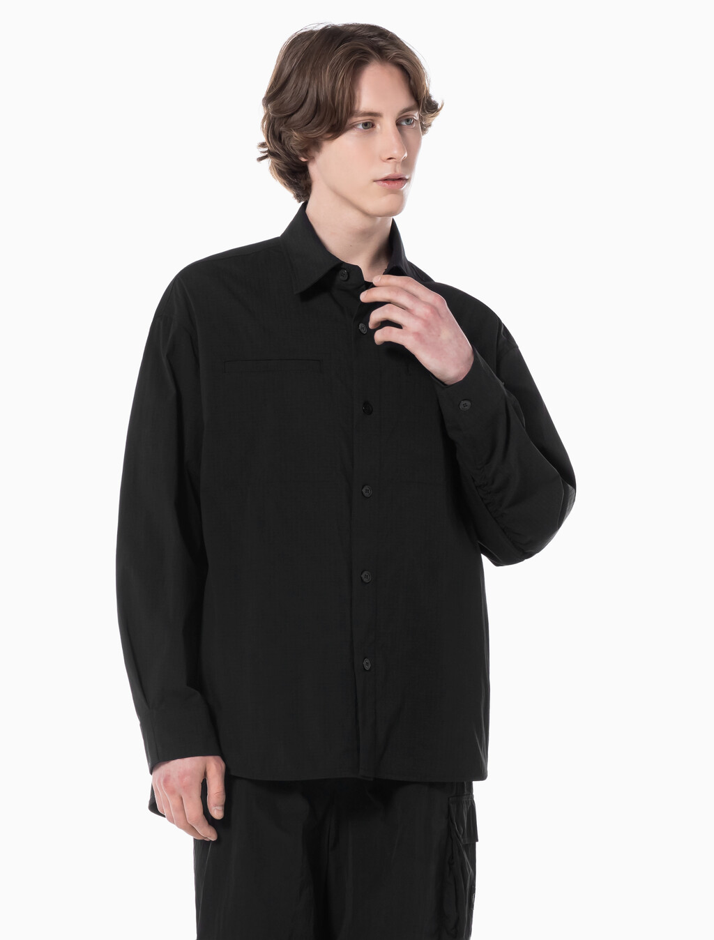 Buy 남성 오버사이즈 셔츠 자켓 in color CK BLACK
