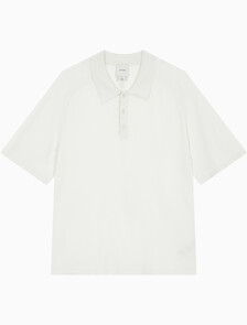 Buy 남성 숏슬리브 테크 니트 폴로 스웨터 in color VAPOROUS GRAY