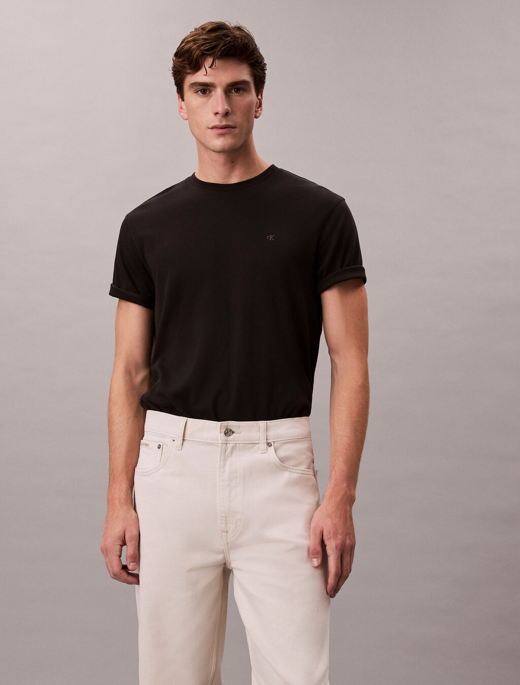 Buy 남성 90s 테이퍼핏 아이보리 데님 in color Chalk