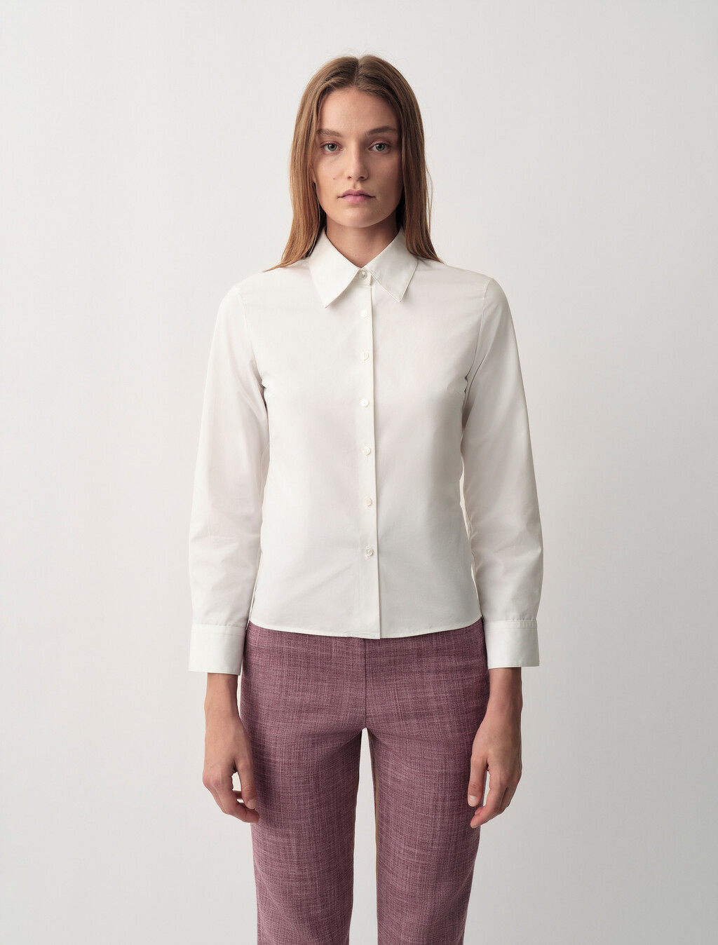 Buy DAISY WOMENS SLIM SHIRT in color OFF WHITE
