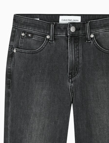 Buy 여성 하이라이즈 스키니핏 앵클 블랙 37.5 기능성 데님 in color WASHED BLACK LOGO LACE