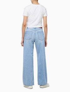 Buy 여성 와이드레그 에코 데님 in color Light Blue