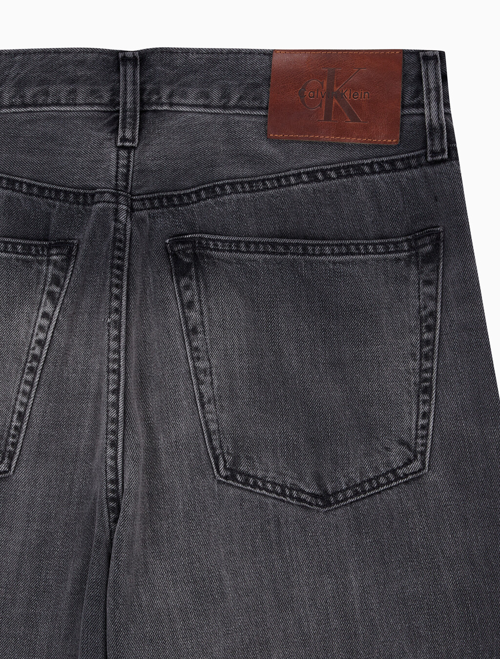 Buy 남성 배기핏 차콜 블랙 텐셀 데님 in color CHARCOAL ASH