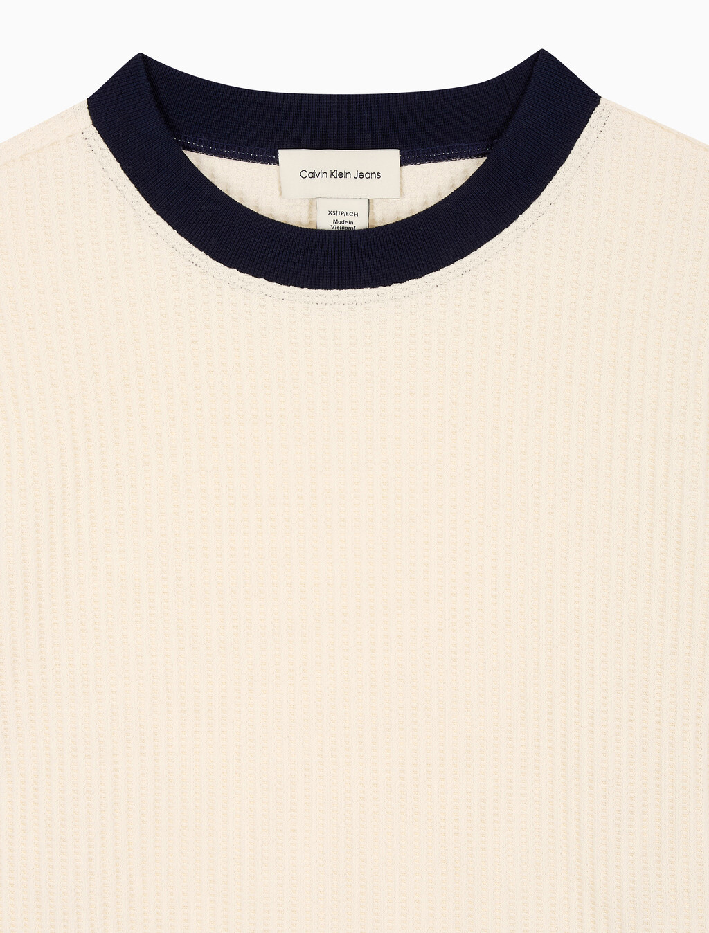Buy 여성 L/S 와플 티셔츠 in color White