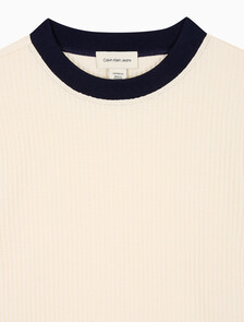 Buy 여성 L/S 와플 티셔츠 in color White