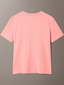 Buy 여성 애시드워시 히어로 모노로고 티 in color Light Red