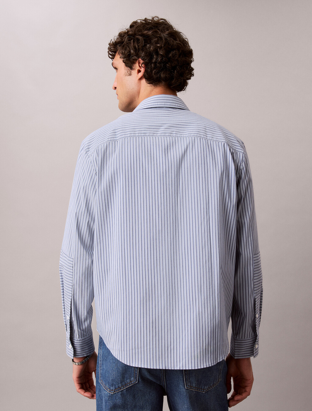 Buy 멀티스트라이프 쿨맥스 릴렉스 셔츠 in color Blue