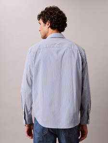 Buy 멀티스트라이프 쿨맥스 릴렉스 셔츠 in color Blue