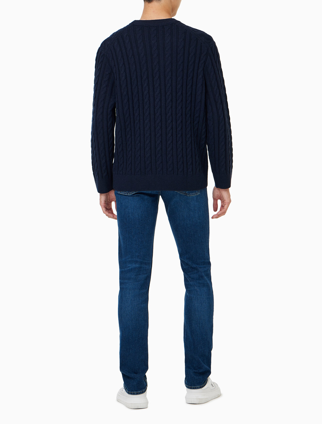 Buy 남성 케이블 크루넥 스웨터 in color NIGHT SKY
