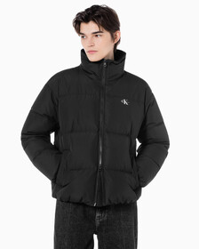 Buy 남녀공용 릴렉스 숏 다운 푸퍼 in color CK BLACK