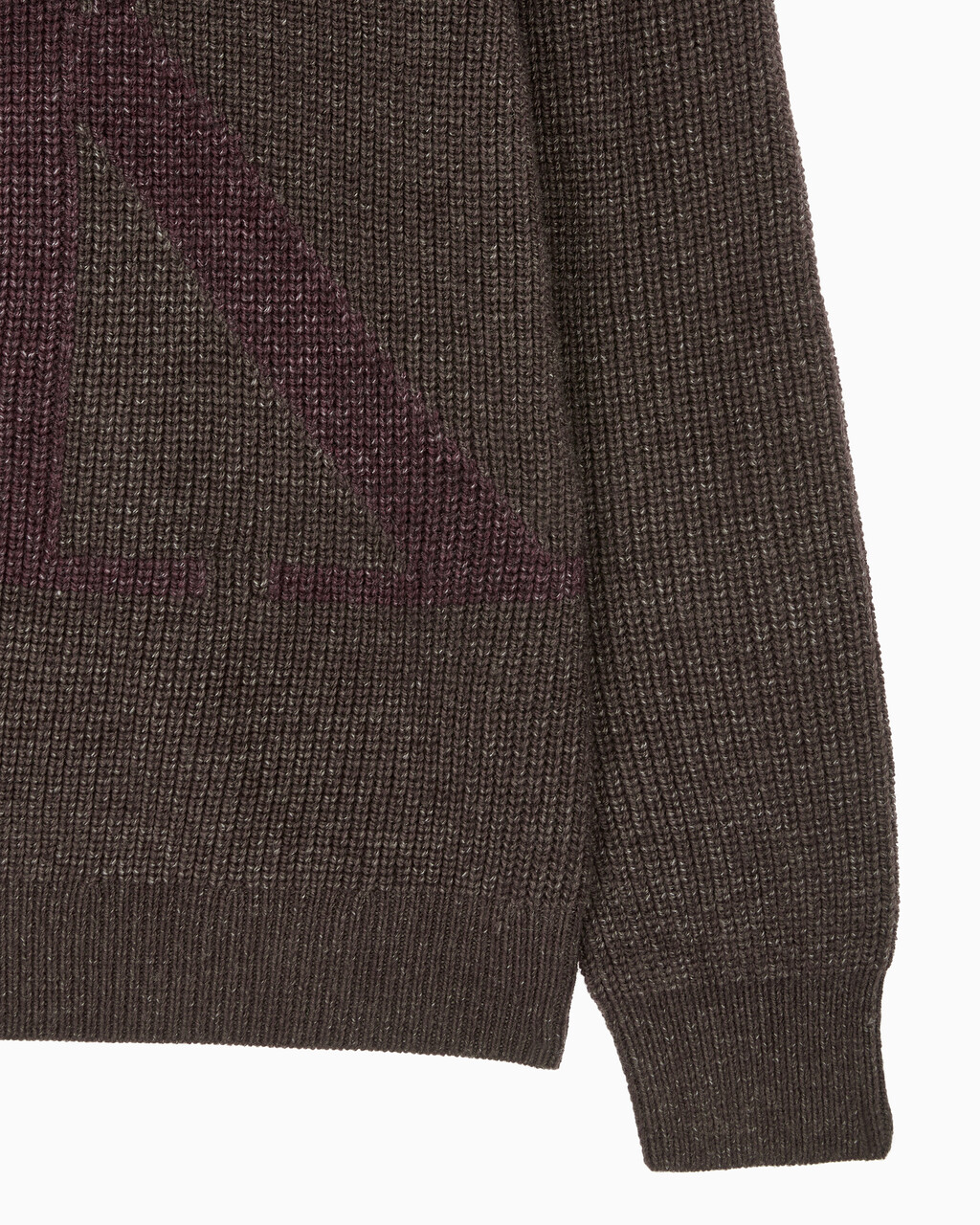 Buy 남성 긴팔 울 블렌드 로고 스웨터 in color DARK GREY