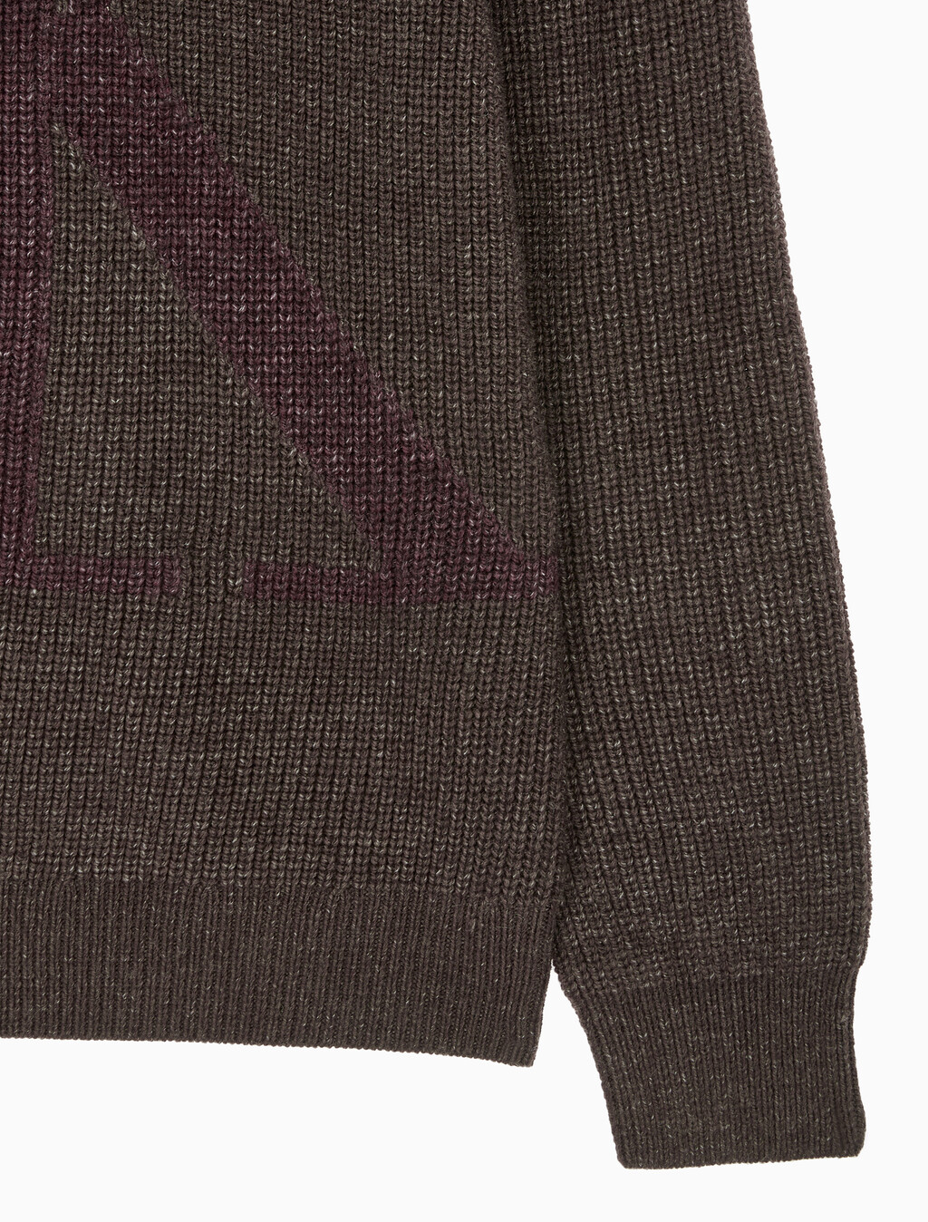 Buy 남성 긴팔 울 블렌드 로고 스웨터 in color DARK GREY