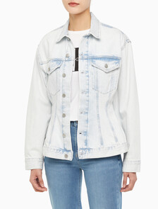 Buy 여성 오버사이즈핏 코르셋 데님 재킷 in color CHALKY BLUE