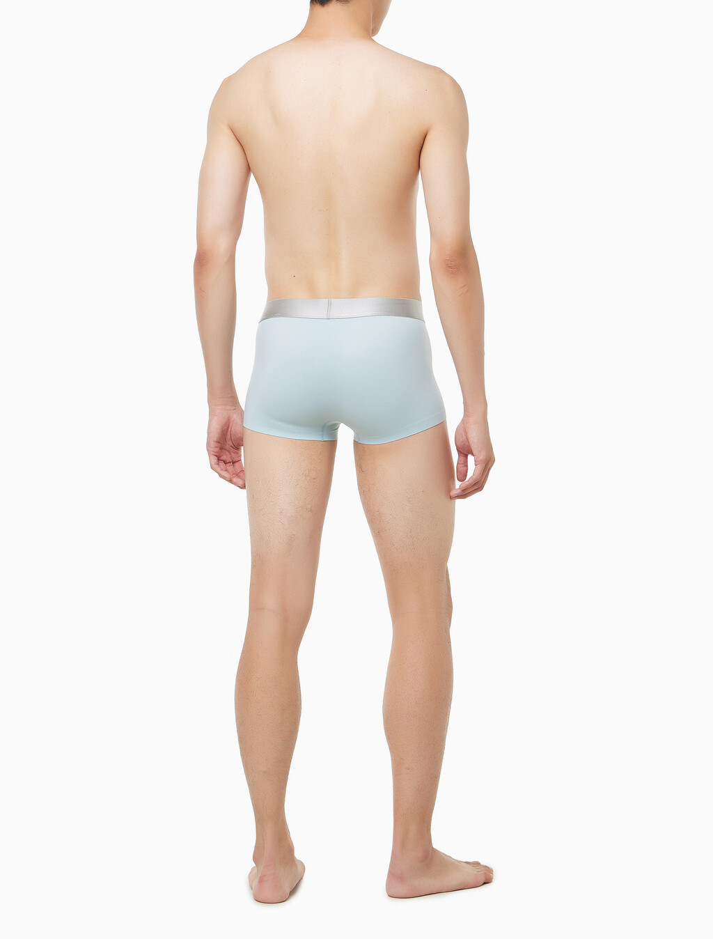 Buy 남성 브러시드 마이크로파이버 스트레치 로우 라이즈 트렁크 in color Light Blue