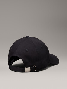 Buy 남녀공용 CKJ 프린트 레터링 로고 볼캡 in color BLACK