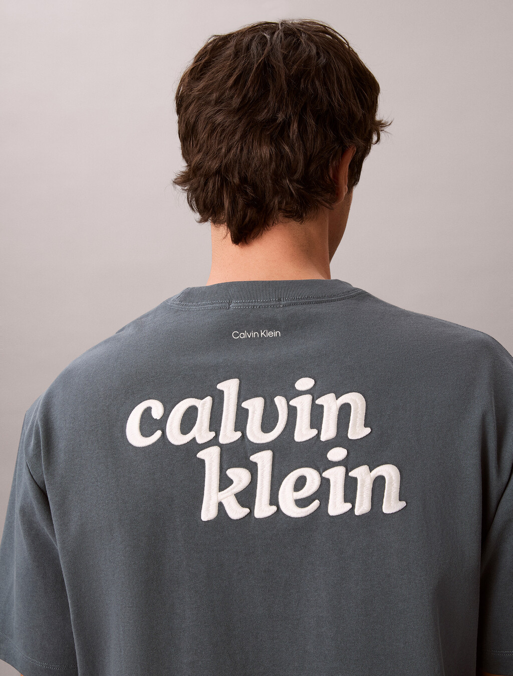 Buy 헤비 오픈엔드 저지 그래픽 티 in color Dark Blue