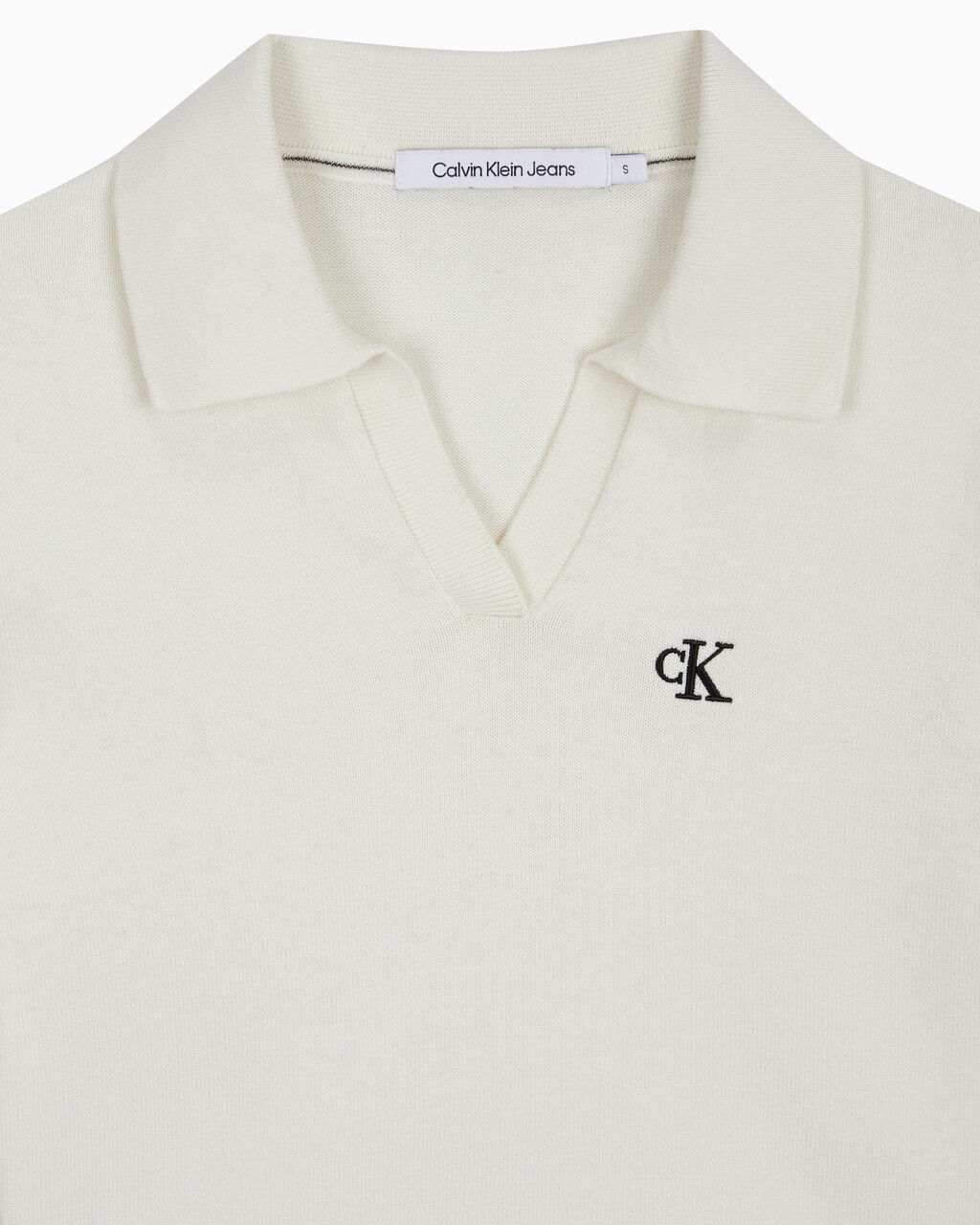 Buy 여성 브이넥 슬림 크롭 스웨터 in color WHITE