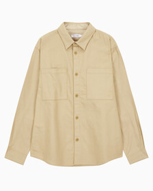 Buy 남성 롱슬리브 오버사이즈 플란넬 셔츠자켓 in color TRAVERTINE