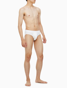 Buy 남성 CK 블랙 코튼 싱글 힙브리프 in color WHITE