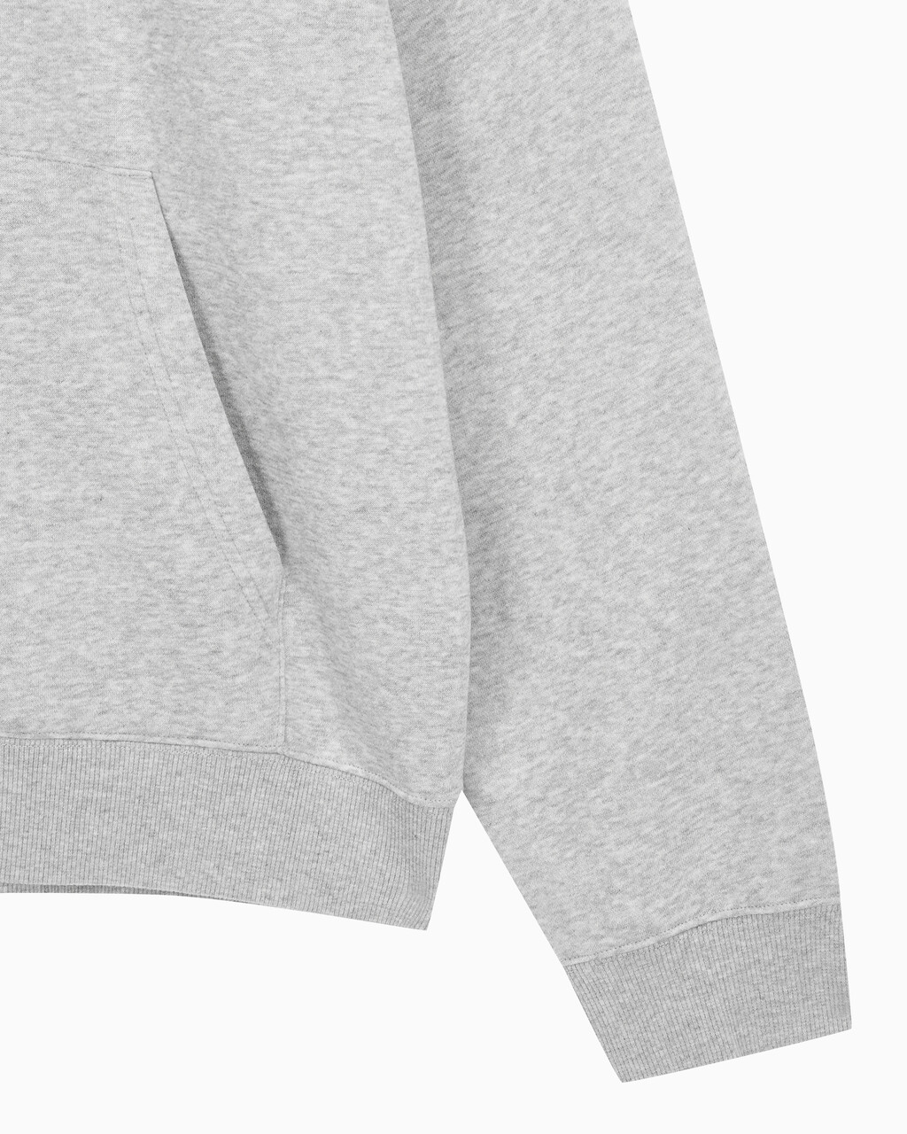 Buy 남녀공용 커브드로고 후디 in color LIGHT GREY HEATHER