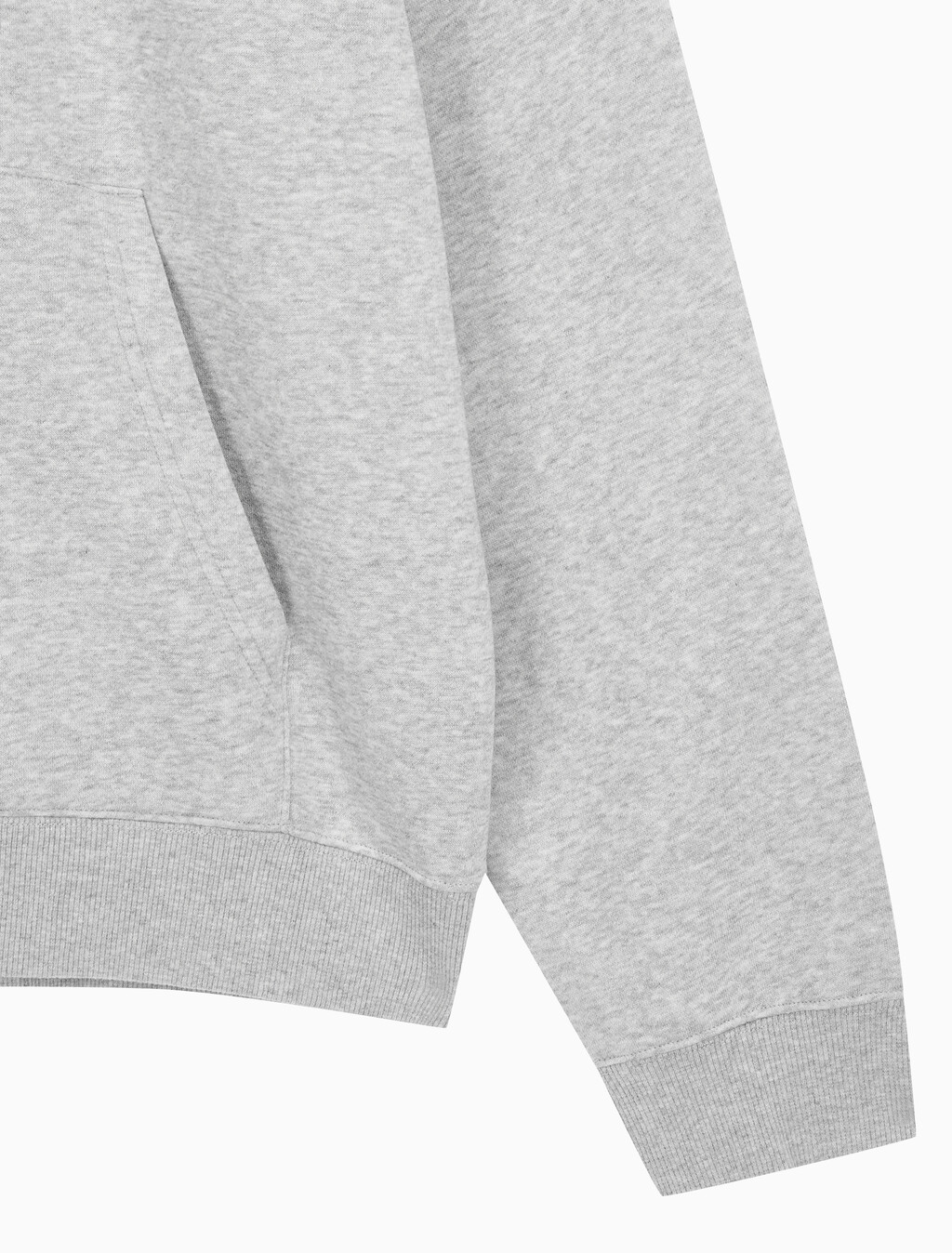 Buy 남녀공용 커브드로고 후디 in color LIGHT GREY HEATHER