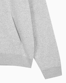 Buy 남녀공용 커브드로고 후디 in color LIGHT GREY HEATHER